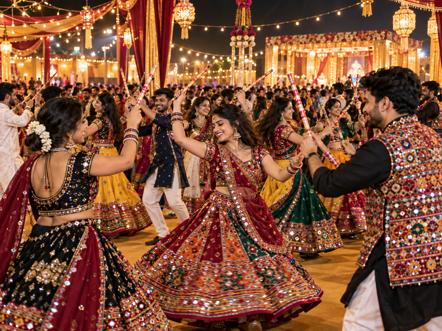 The color of Dandiya